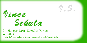 vince sekula business card